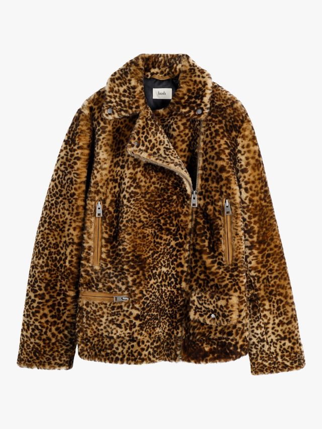 Hush leopard print discount coat