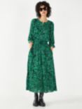 HUSH Madelyn Animal Print Midi Dress, Green