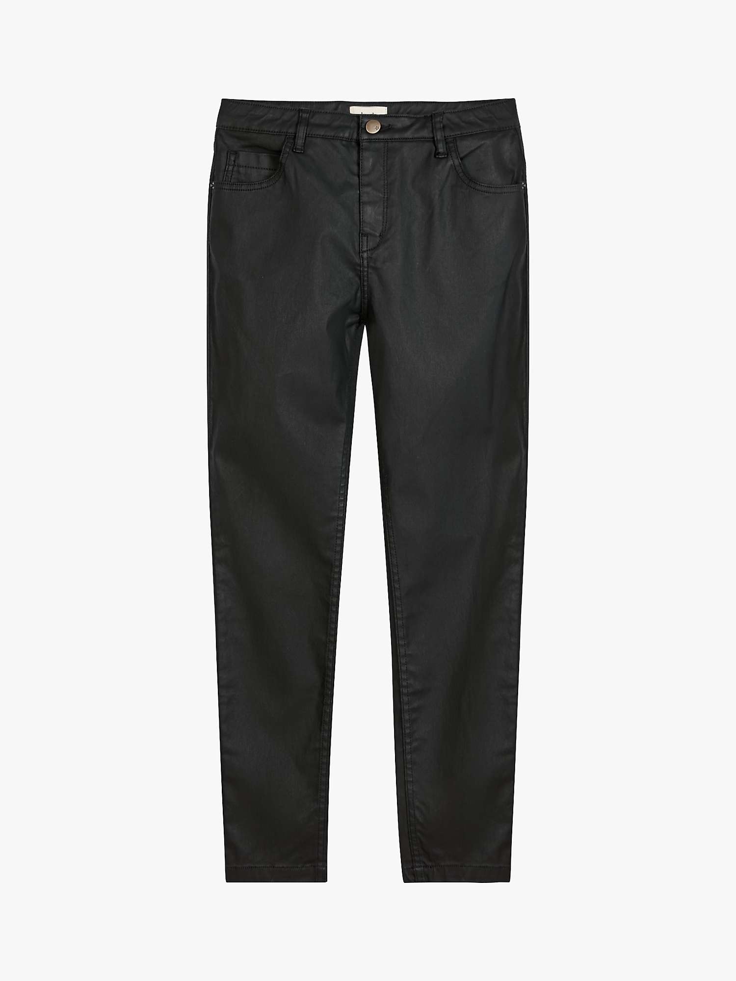 Buy HUSH Coated Skinny Jeans, Black Online at johnlewis.com