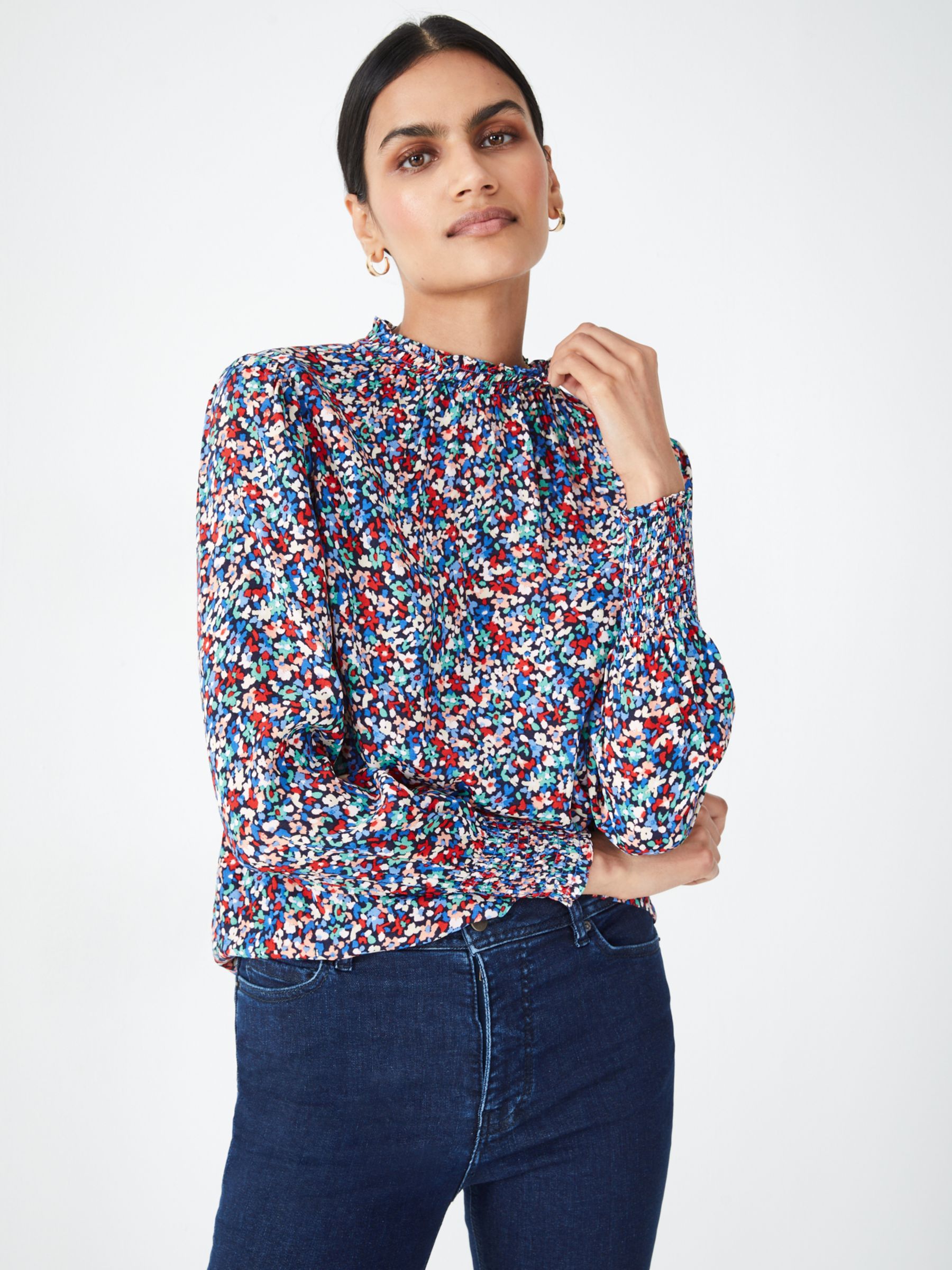 HUSH Monica Floral Print Top, Multi