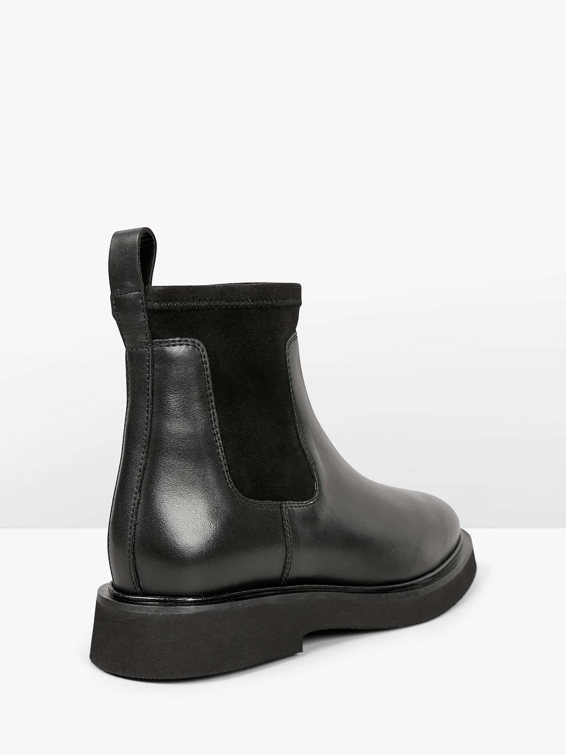 Buy HUSH Eldon Leather Ankle Boots, Black Online at johnlewis.com