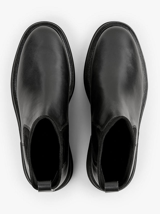 HUSH Eldon Leather Ankle Boots, Black