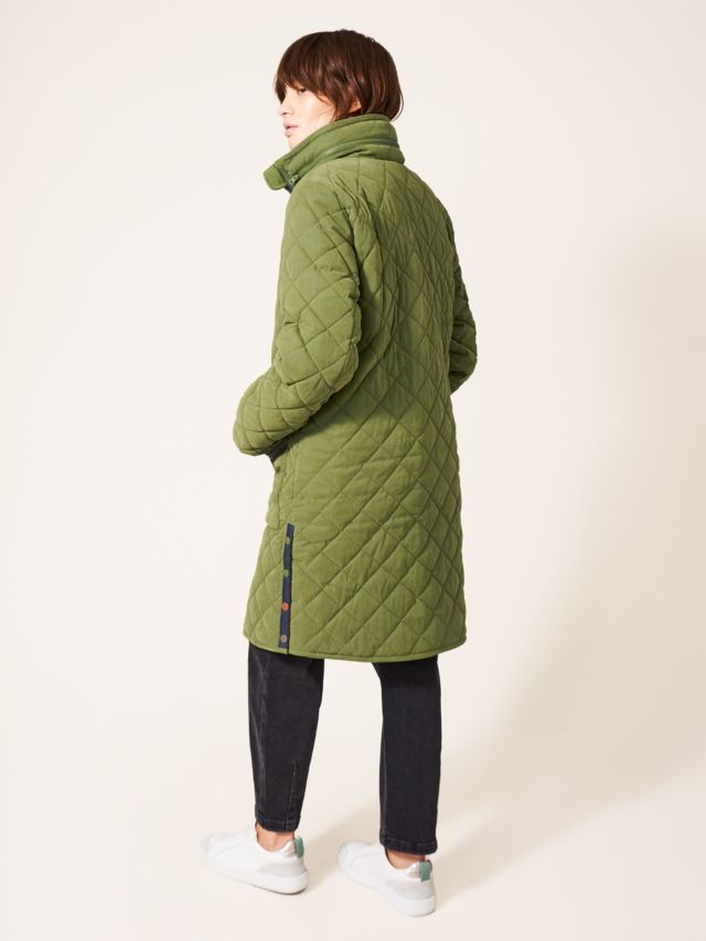 White Stuff Luckie Quilted Jacket, Mid Green, 6