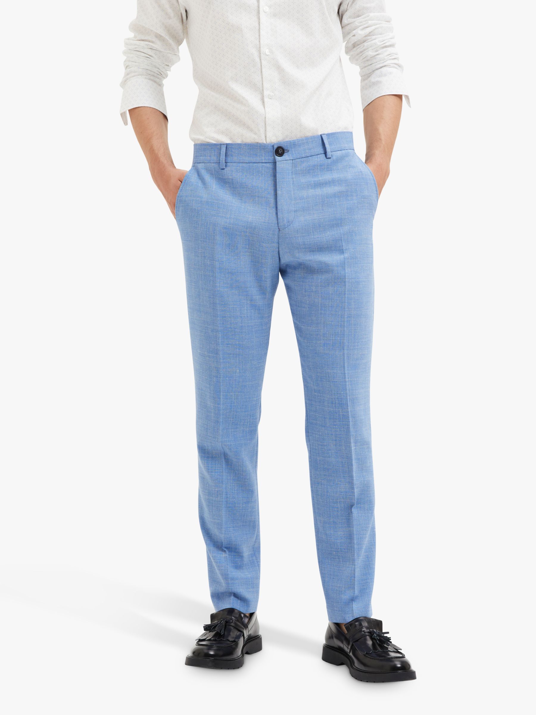 Buy SELECTED HOMME Slim Fit Linen Blend Trousers Online at johnlewis.com