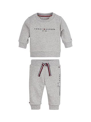 Tommy Hilfiger Baby Essential Logo Graphic Tracksuit, Grey Heather