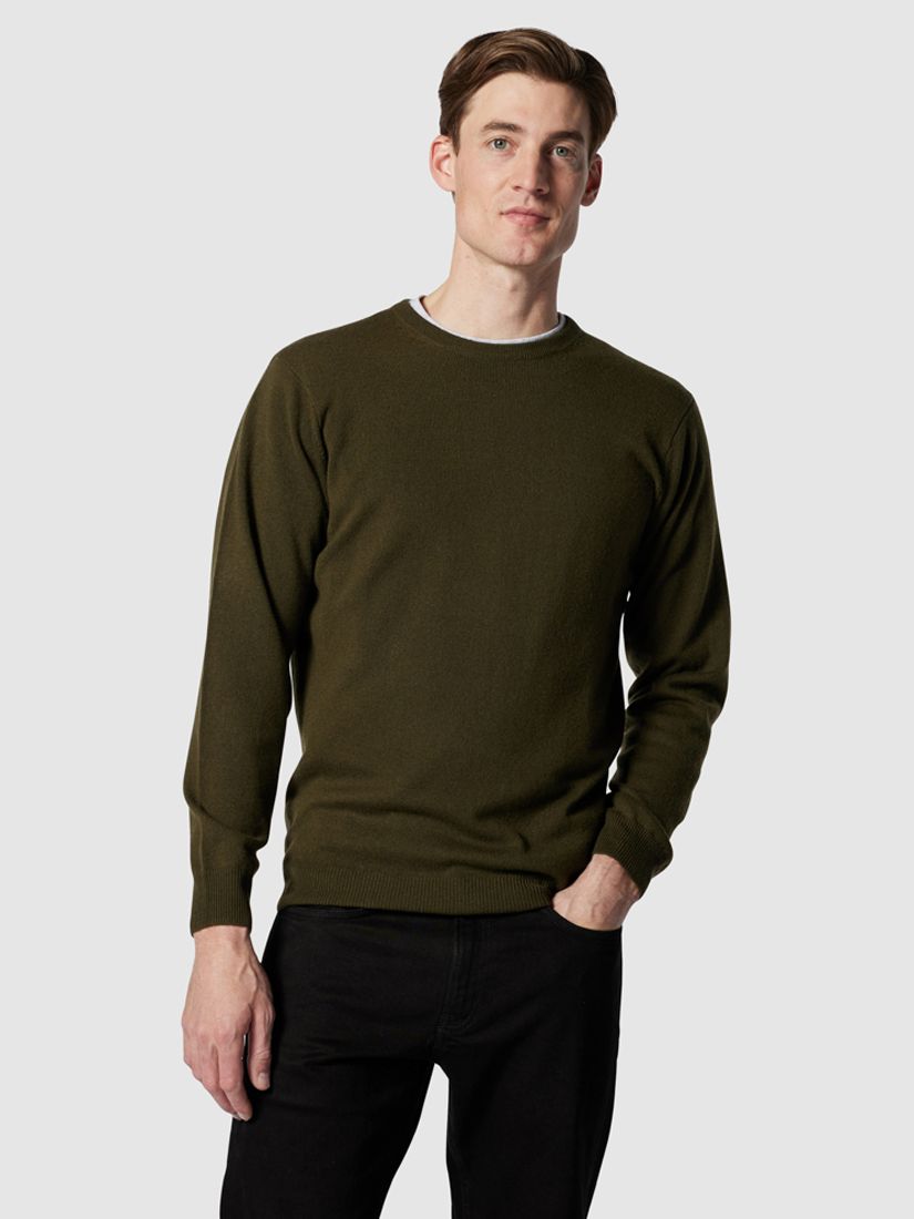 Rodd & Gunn Queenstown Wool Cashmere Blend Crew Neck Sweater, Olive, S