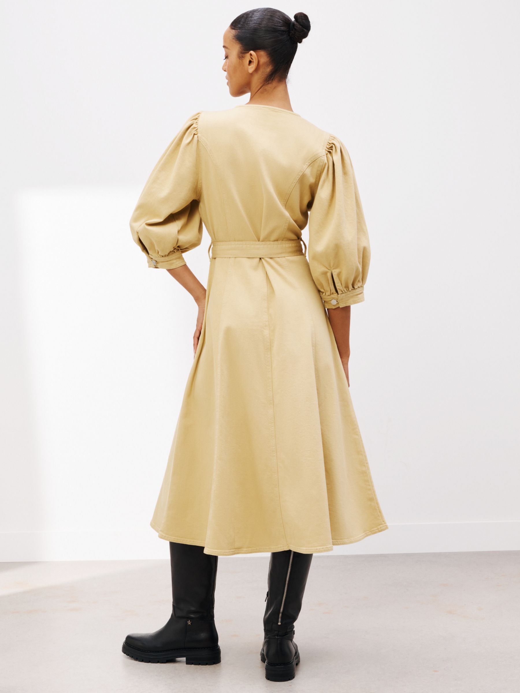 AND/OR Phillipa Plain Twill Dress, Neutral