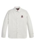 Tommy Hilfiger Kids' Oxford Monogram Logo Long Sleeve Shirt, White