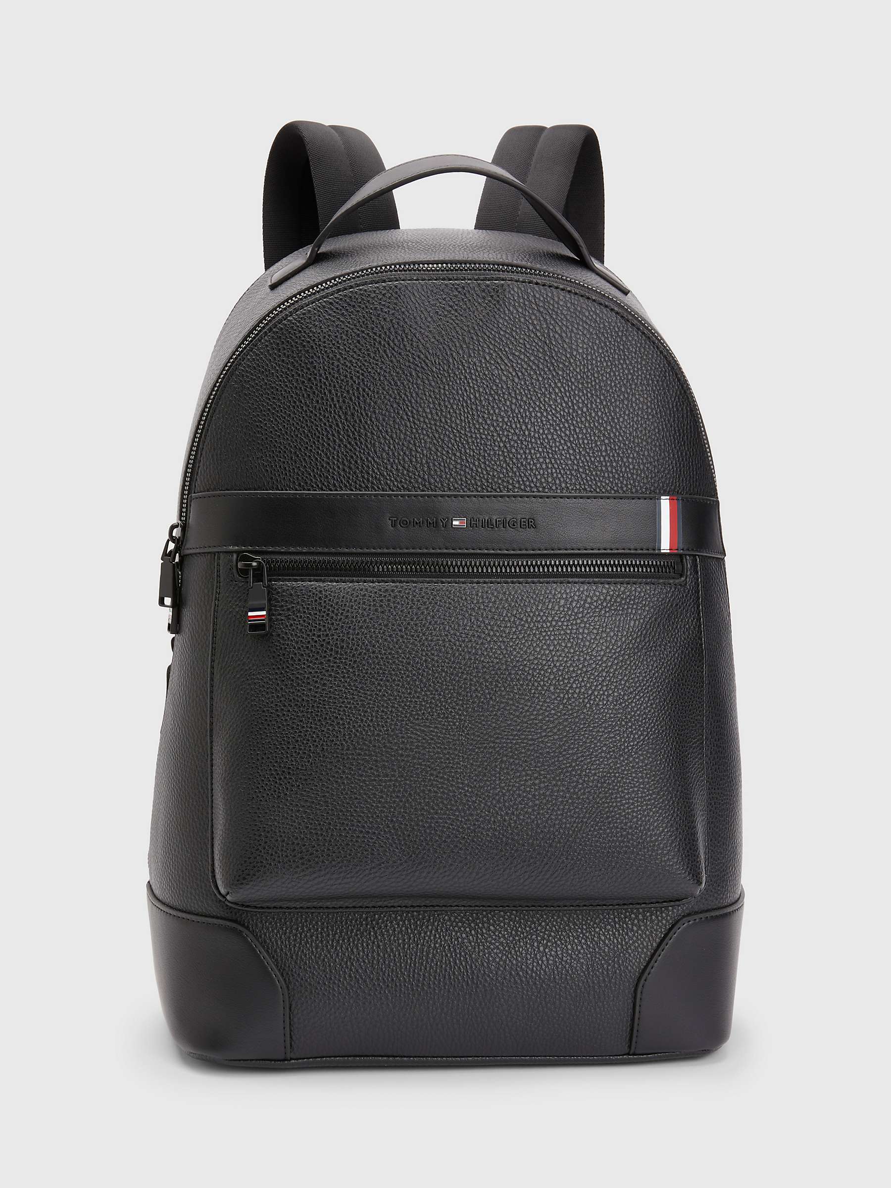 Buy Tommy Hilfiger Central Plain Backpack, Black Online at johnlewis.com