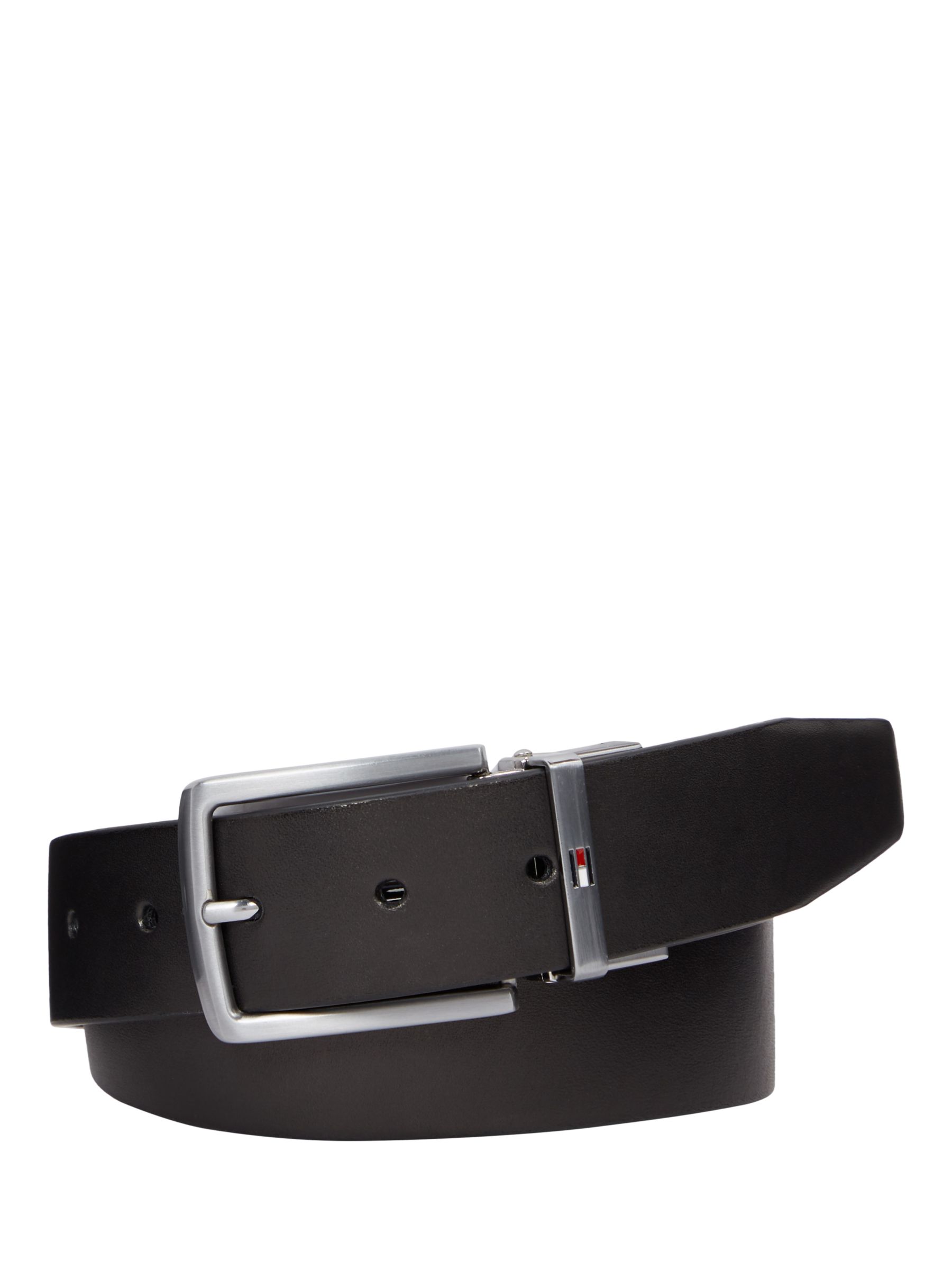 Buy Tommy Hilfiger Denton Reversible Leather Belt, Black/Corporate Online at johnlewis.com