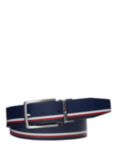 Tommy Hilfiger Denton Reversible Leather Belt, Black/Corporate