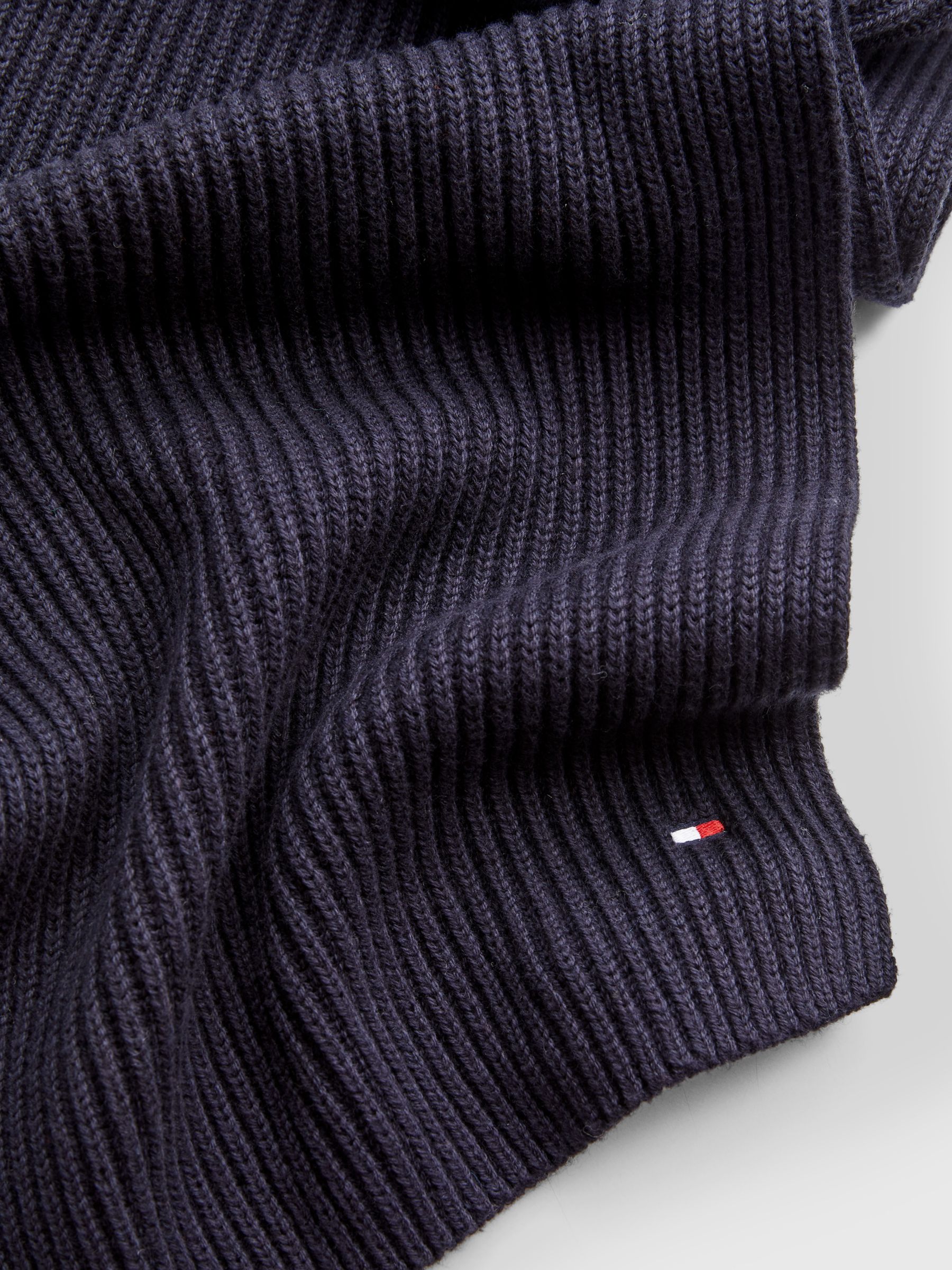 Buy Tommy Hilfiger Essential Flag Knitted Cashmere and Organic Cotton Blend Scarf Online at johnlewis.com