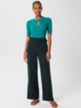 Hobbs Suzanna Tie Neck Jumper, Ocean Green