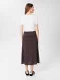 Hobbs Annette Spot Print Midi Skirt, Black/Multi, Black/Multi