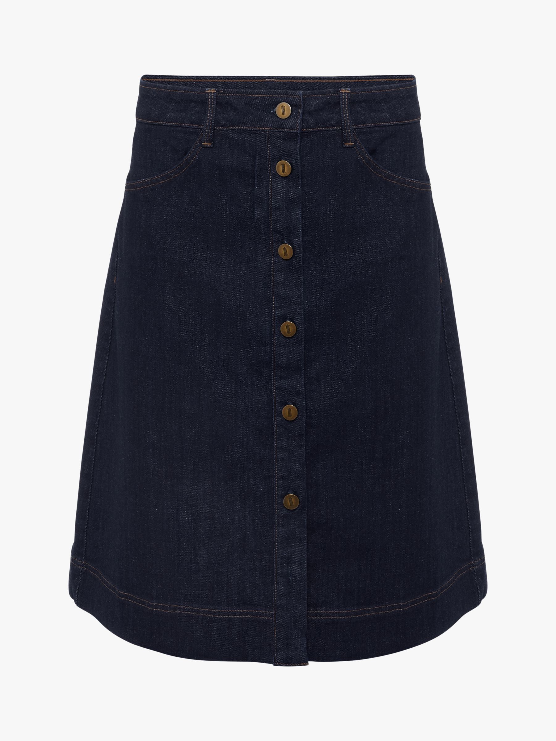 Hobbs Tabatha Denim Skirt, Indigo at John Lewis & Partners