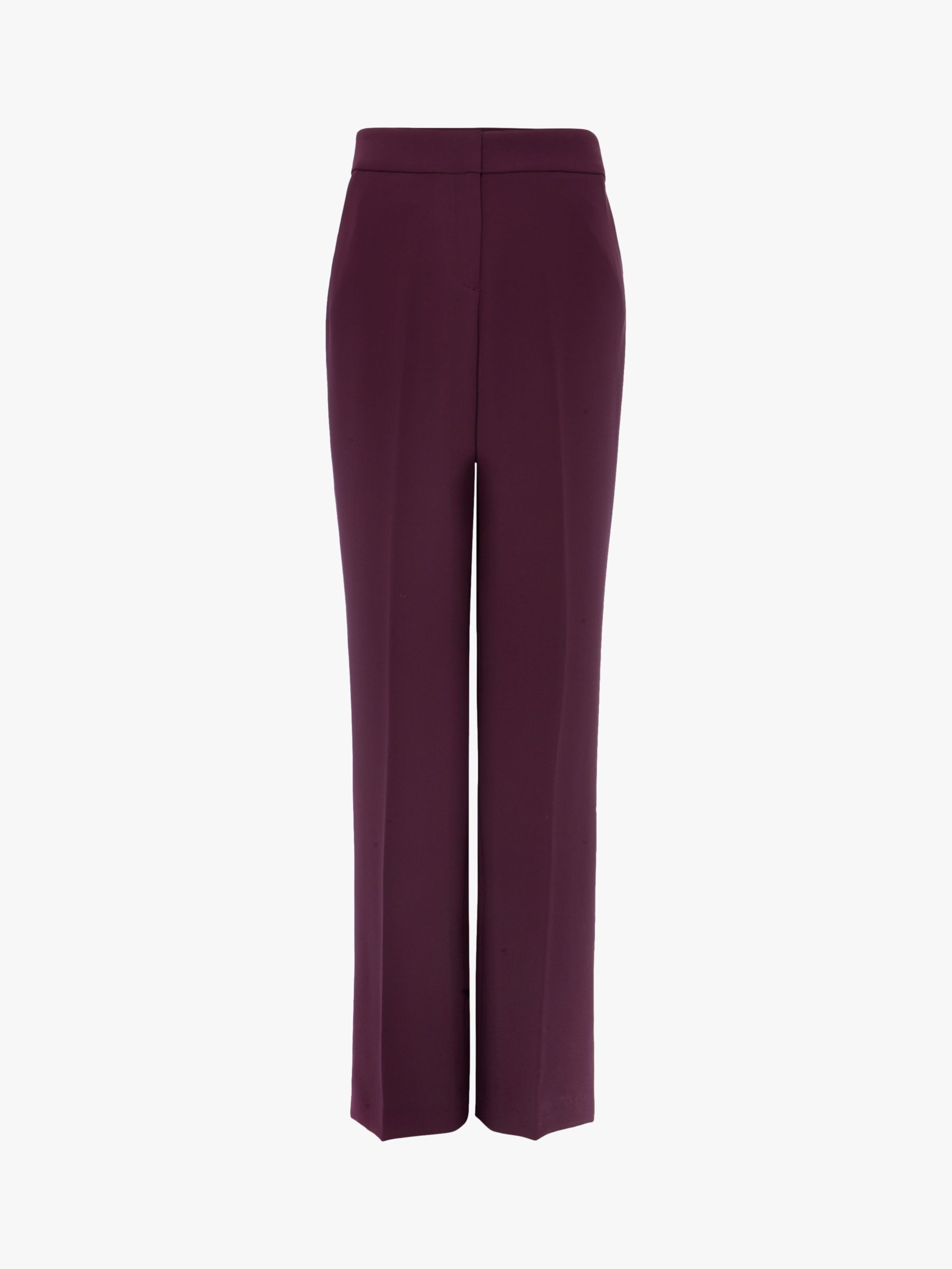 Hobbs Adelia Straight Leg Trousers, Deep Plum at John Lewis & Partners