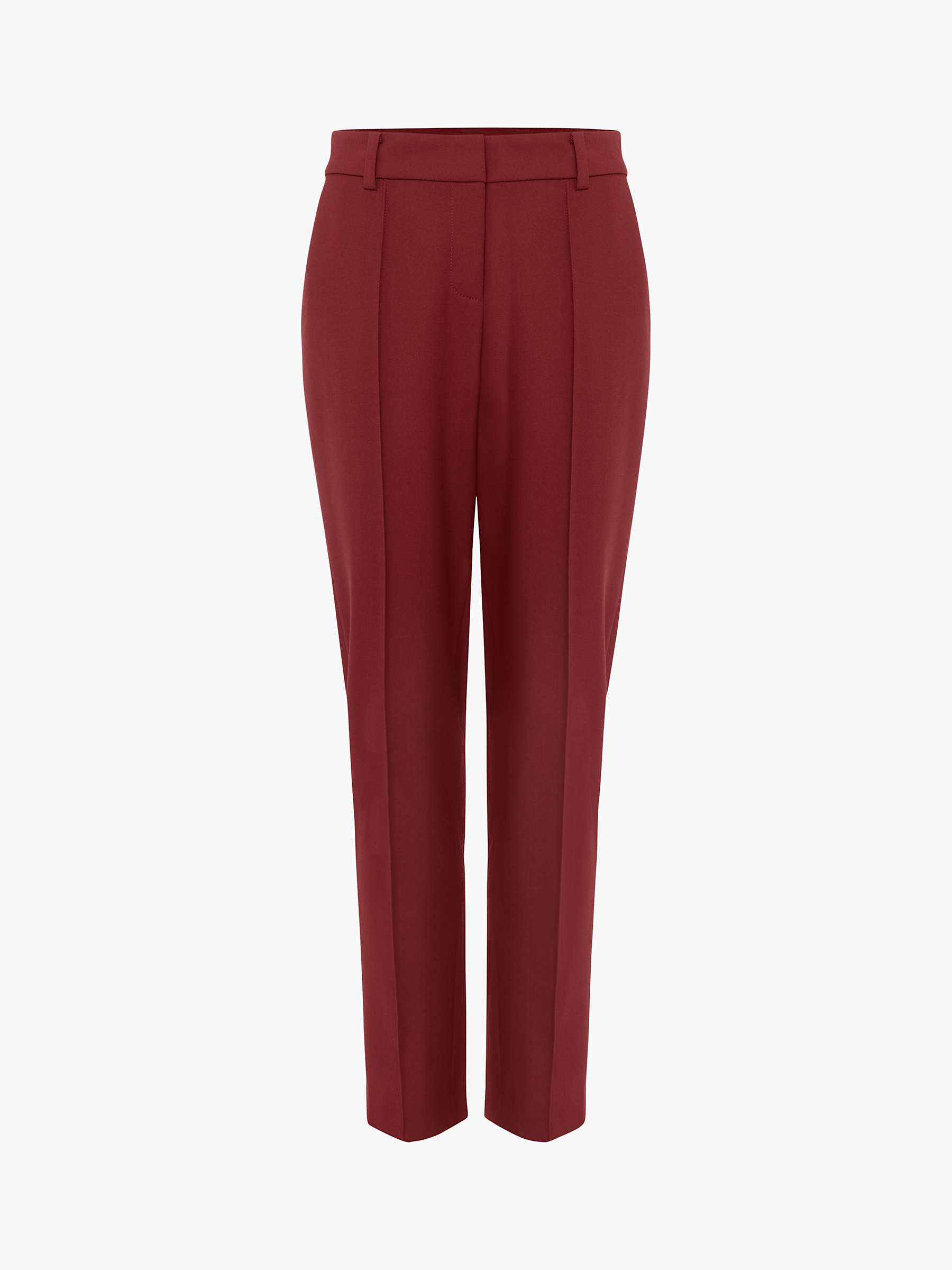 Hobbs Melody Wool Blend Trousers, Deep Vermillion at John Lewis & Partners