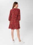 Hobbs Prim Print Mini Dress, Cherry Red