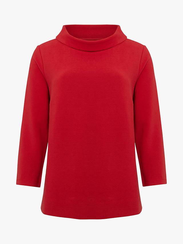 Hobbs Betsy Roll Neck Top, Cherry Red