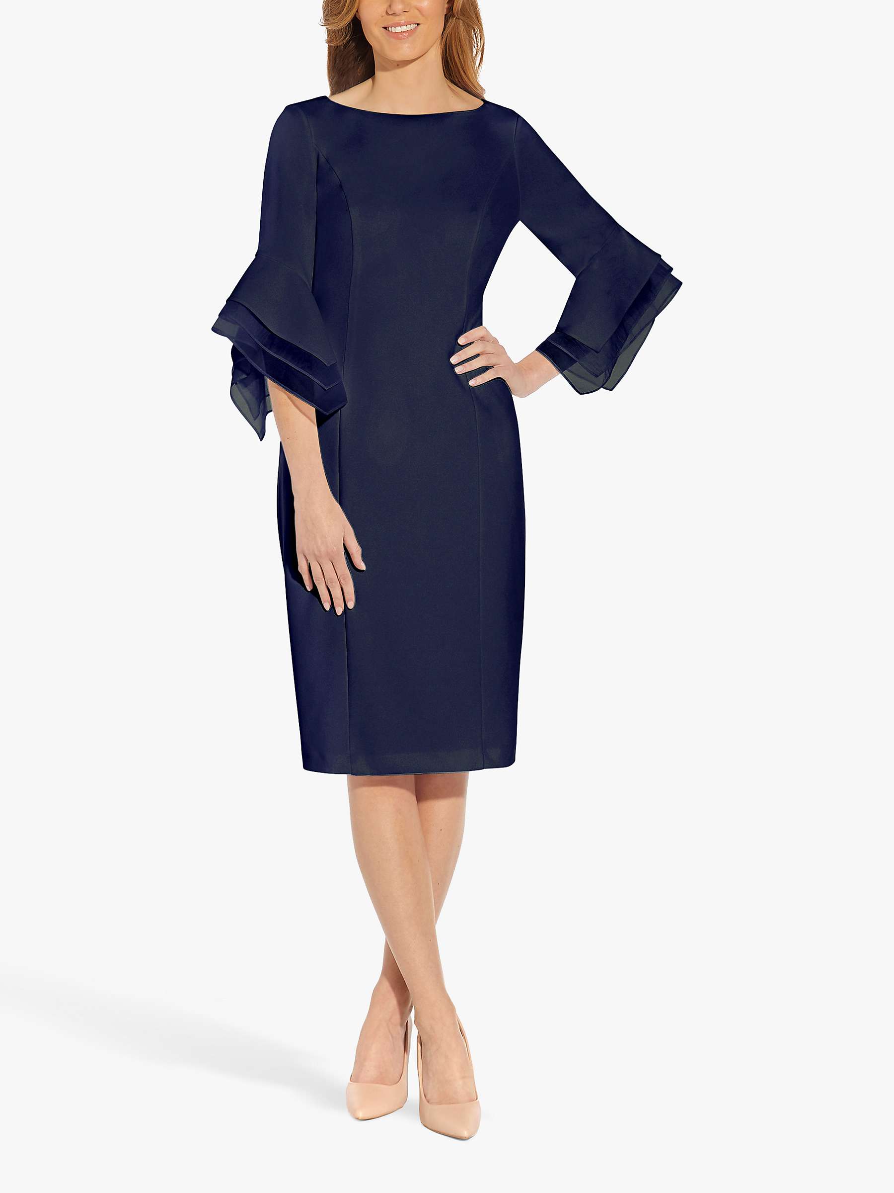 Buy Adrianna Papell Crepe Tailored Dress Online at johnlewis.com