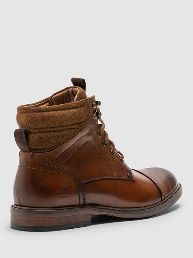 Rodd & Gunn Dunedin Leather Military Boots, Tan Burnish