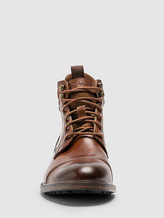 Rodd & Gunn Dunedin Leather Military Boots, Tan Burnish