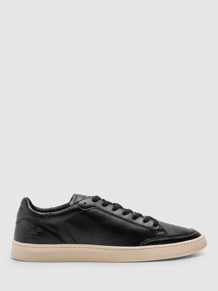 Rodd & Gunn Sussex Street Leather Trainers, Nero at John Lewis & Partners