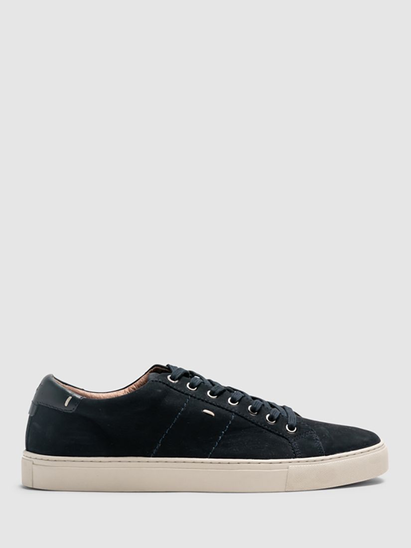 Rodd & Gunn Endeavour Spirit Leather Trainers, Deep Sea at John Lewis ...