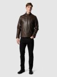 Rodd & Gunn Westhaven Goatskin Leather Jacket, Chocolate