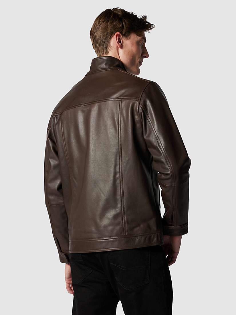 Buy Rodd & Gunn Westhaven Goatskin Leather Jacket, Chocolate Online at johnlewis.com