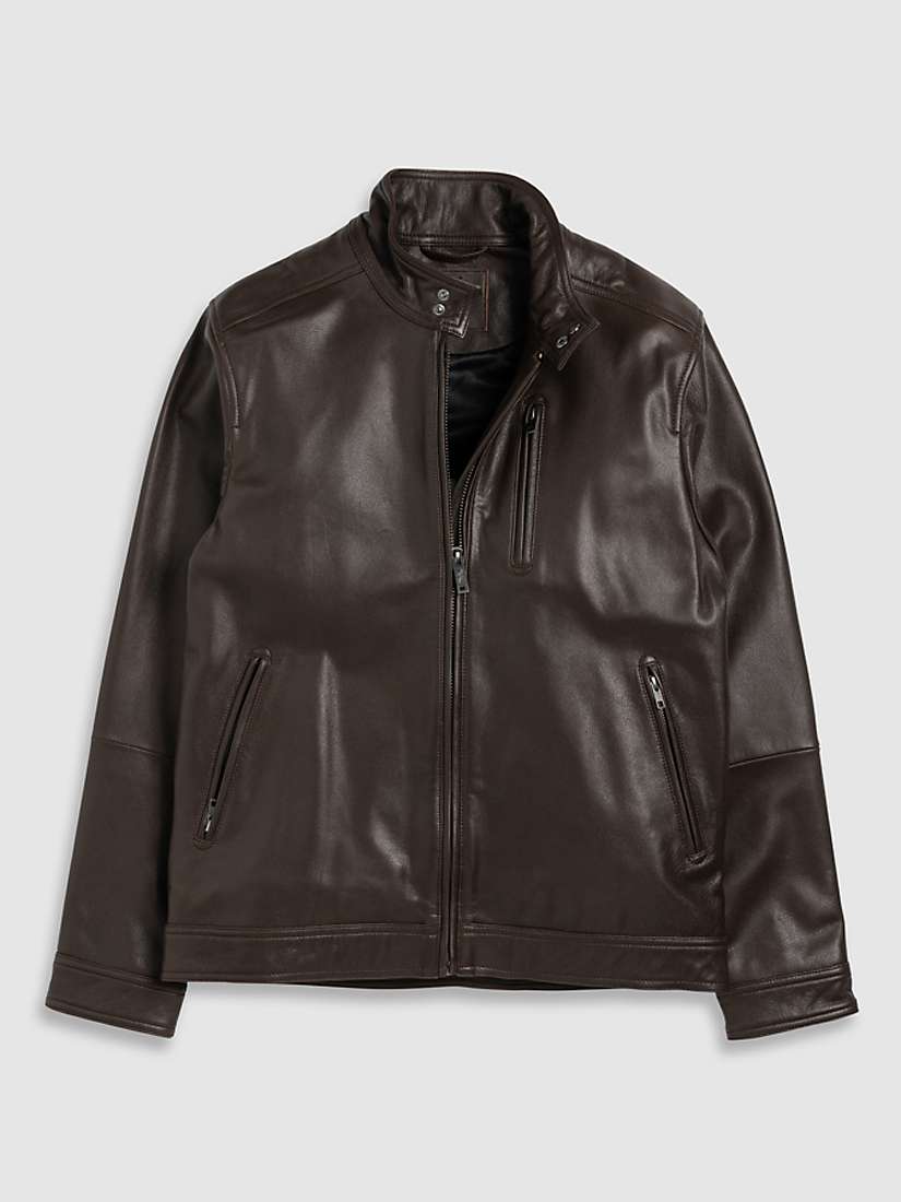 Buy Rodd & Gunn Westhaven Goatskin Leather Jacket, Chocolate Online at johnlewis.com