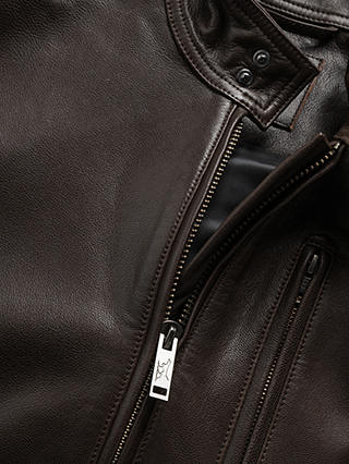 Rodd & Gunn Westhaven Goatskin Leather Jacket, Chocolate