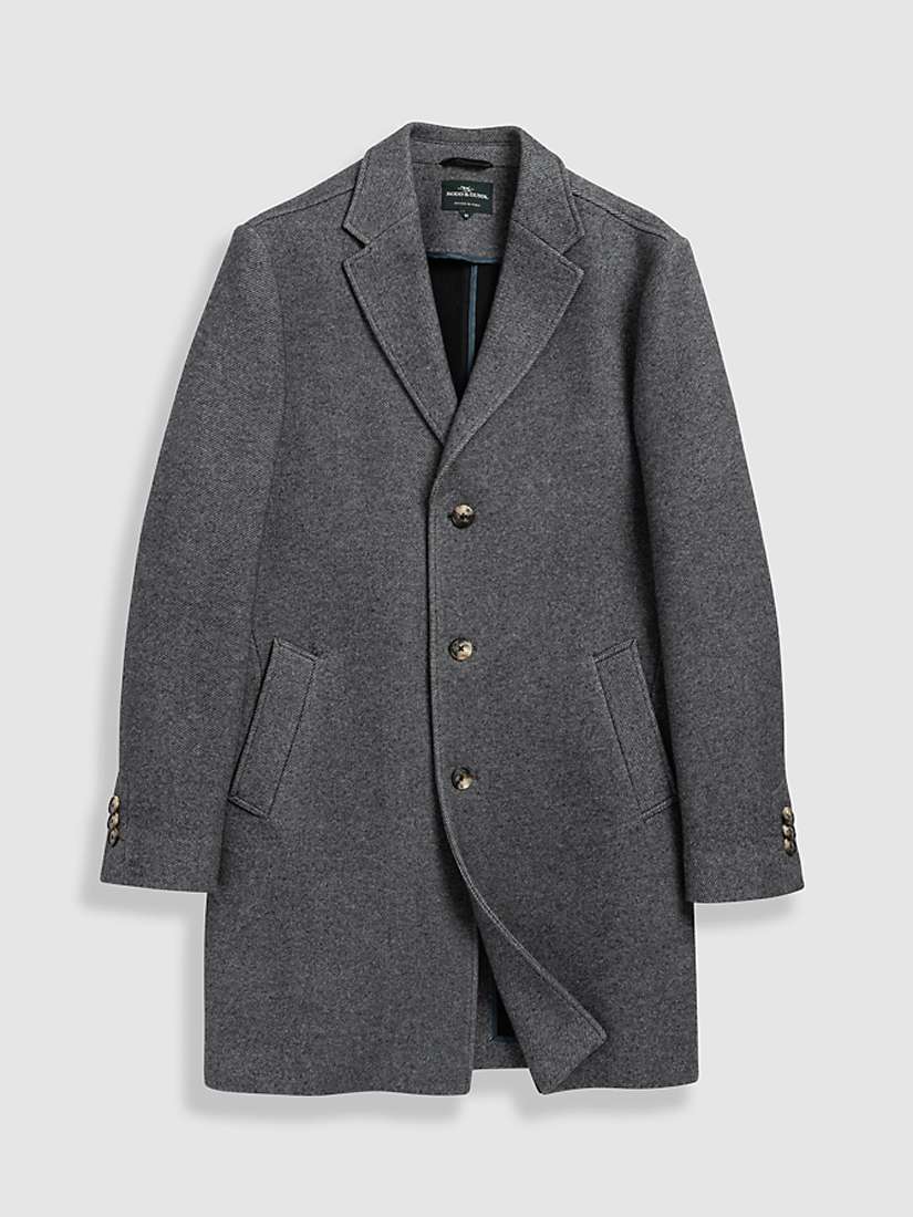 Buy Rodd & Gunn Calton Hill Wool Blend Overcoat, Ash Online at johnlewis.com