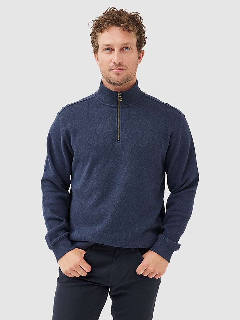 Buy Rodd & Gunn Alton Ave Cotton Zip Mock Neck Jumper Online at johnlewis.com