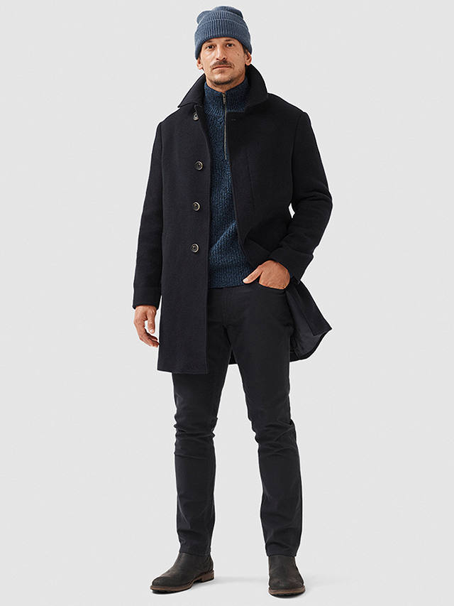 Rodd & Gunn Murchison Tailored Wool Blend Overcoat, Midnight