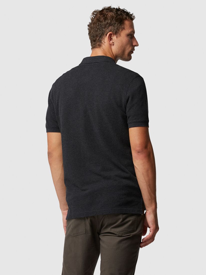 Rodd & Gunn Gunn Cotton Slim Fit Short Sleeve Polo Shirt, Charcoal, XS