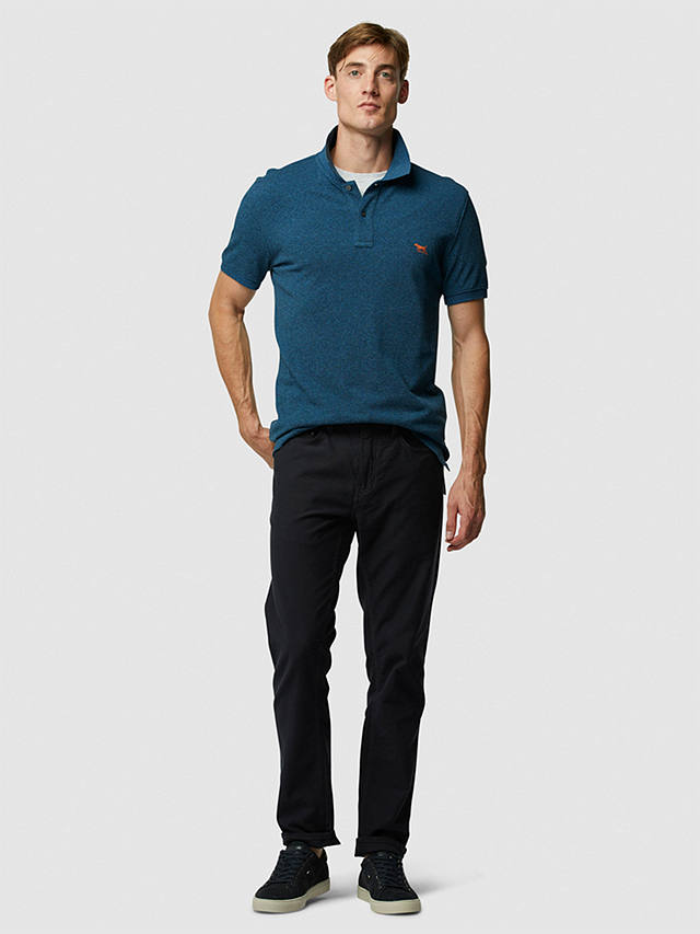 Rodd & Gunn Gunn Cotton Slim Fit Short Sleeve Polo Shirt, Ultramarine