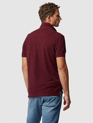 Rodd & Gunn Gunn Cotton Slim Fit Short Sleeve Polo Shirt, Garnet