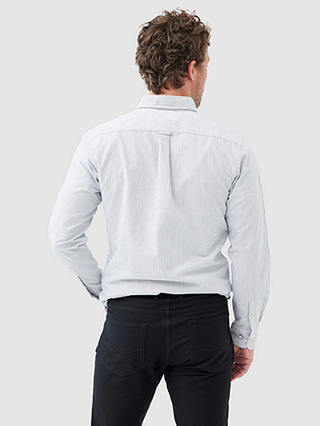 Rodd & Gunn GUNN Stripe Oxford Long Sleeve Slim Fit Shirt, Granite