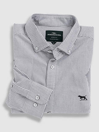 Rodd & Gunn GUNN Stripe Oxford Long Sleeve Slim Fit Shirt, Granite