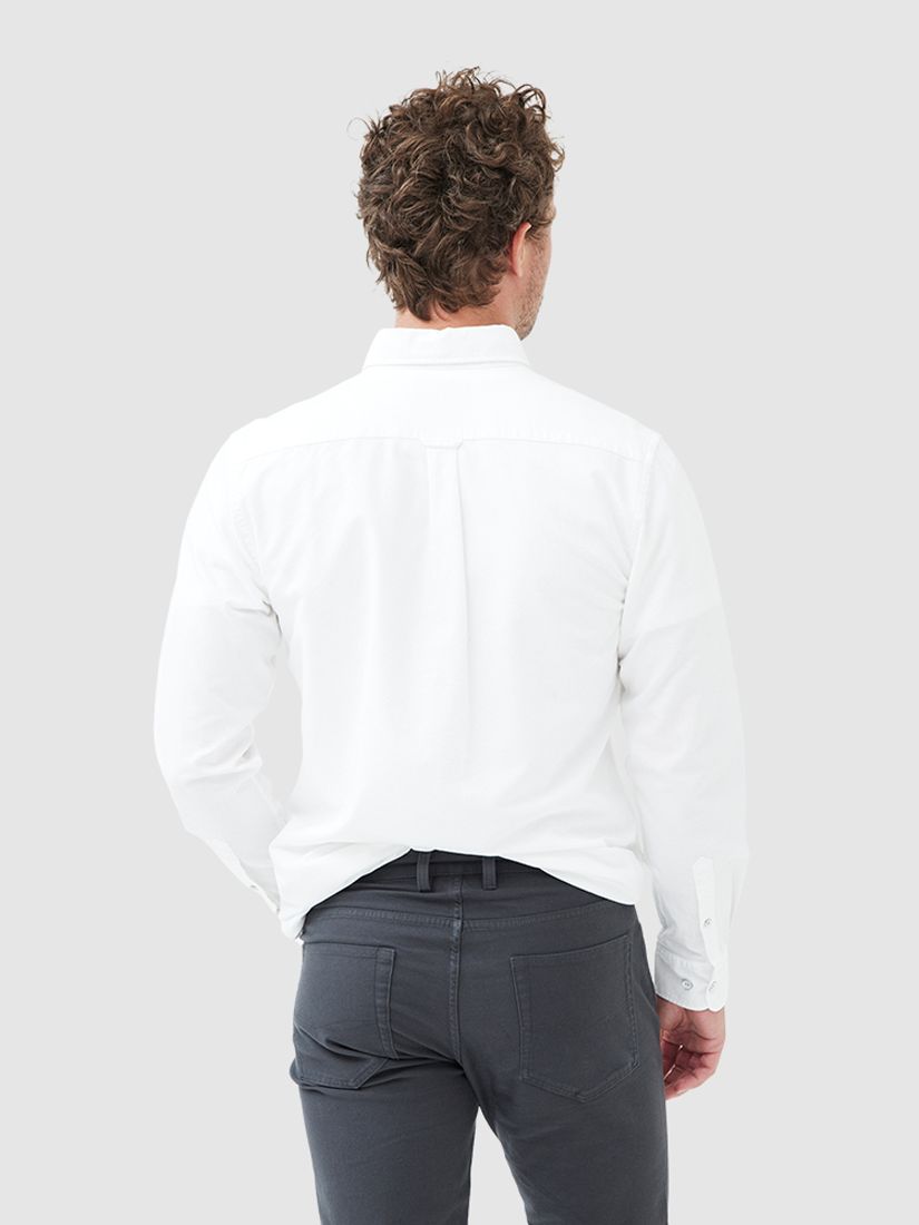 Rodd & Gunn Gunn Oxford Cotton Slim Fit Long Sleeve Shirt, Snow, XS