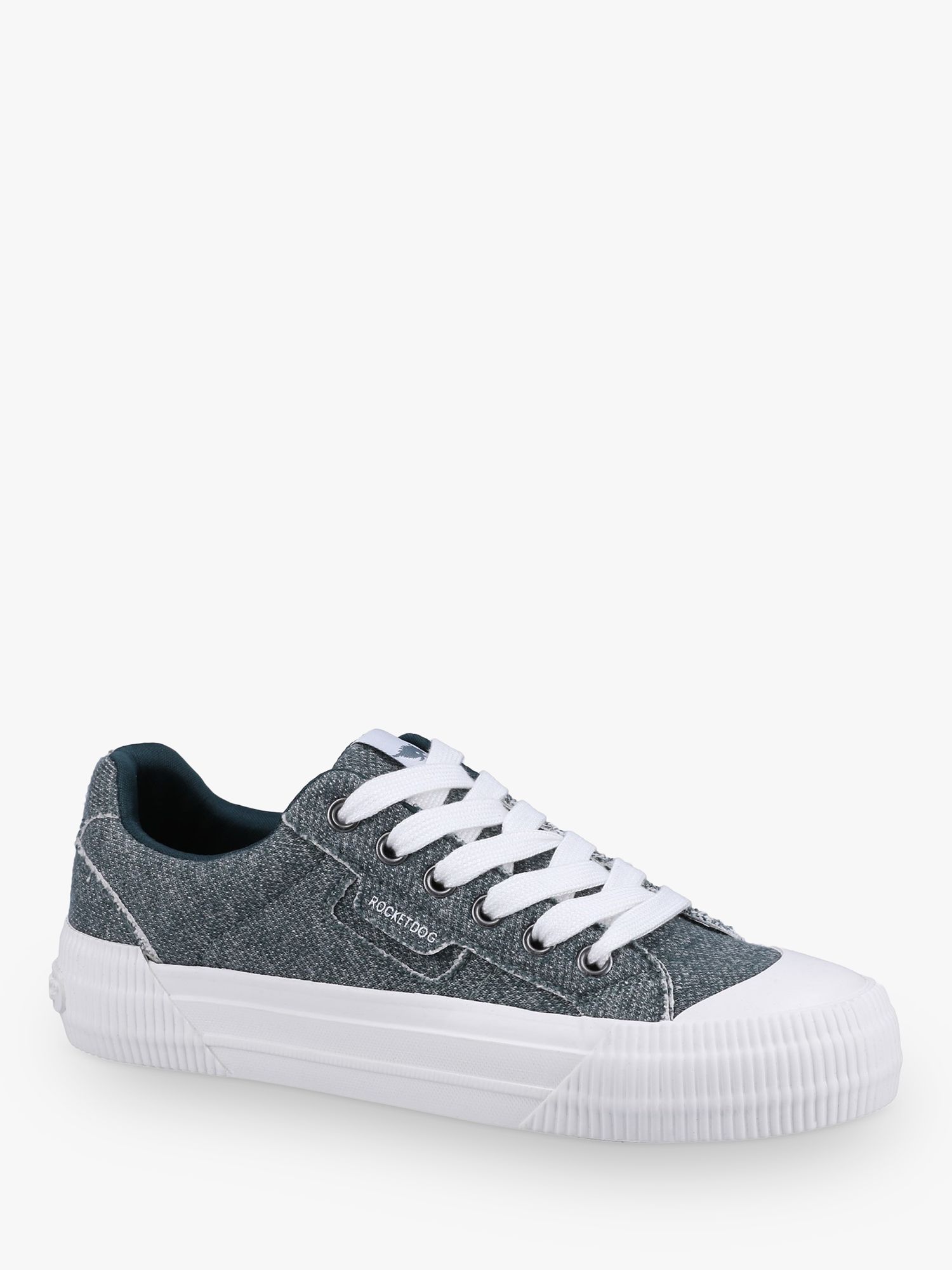 Rocket Dog Cheery Skirball Jersey Lace Up Trainers, Moss at John Lewis ...