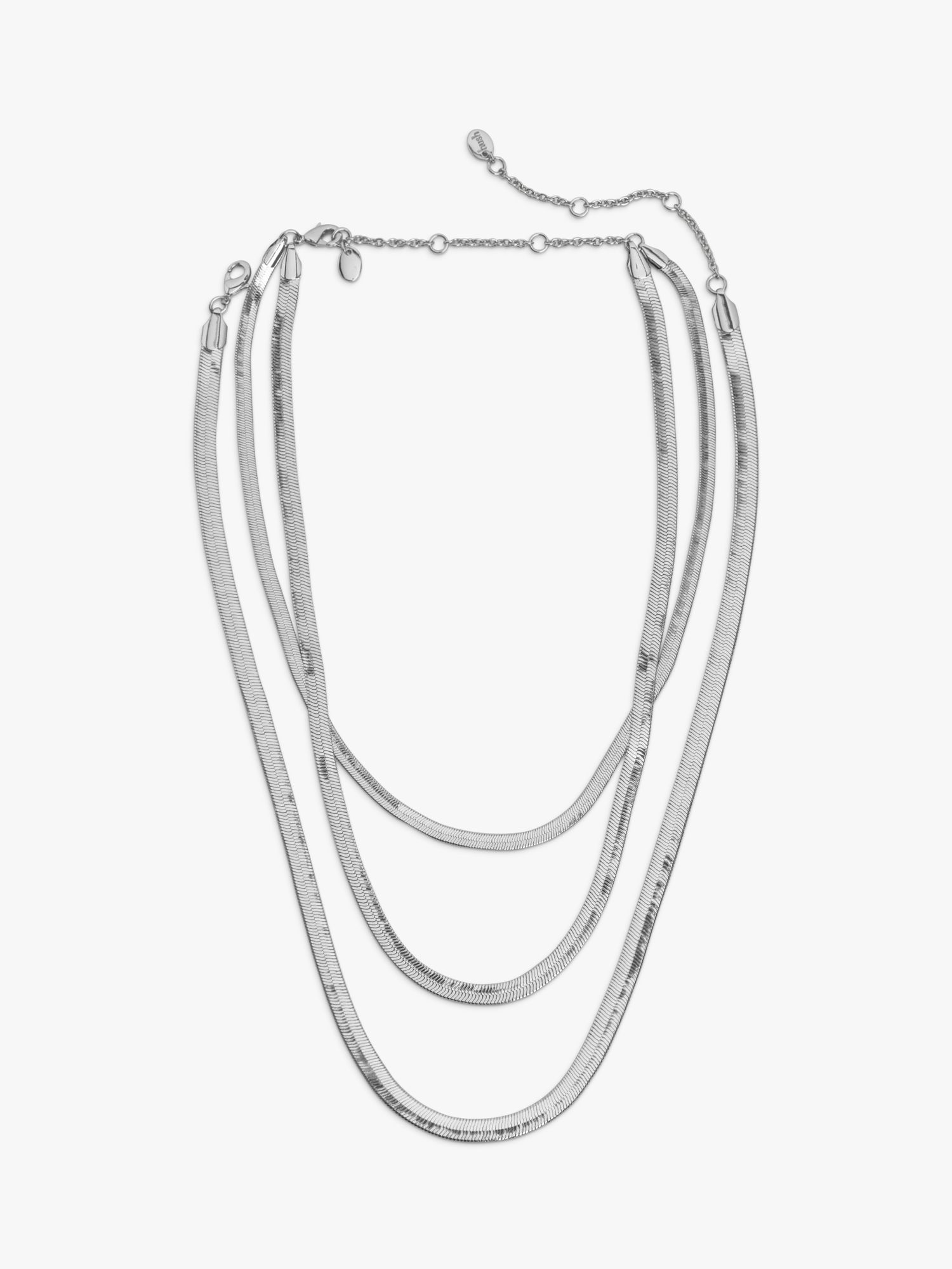 HUSH Aster Snake Chain Layered Necklace, Gold at John Lewis & Partners