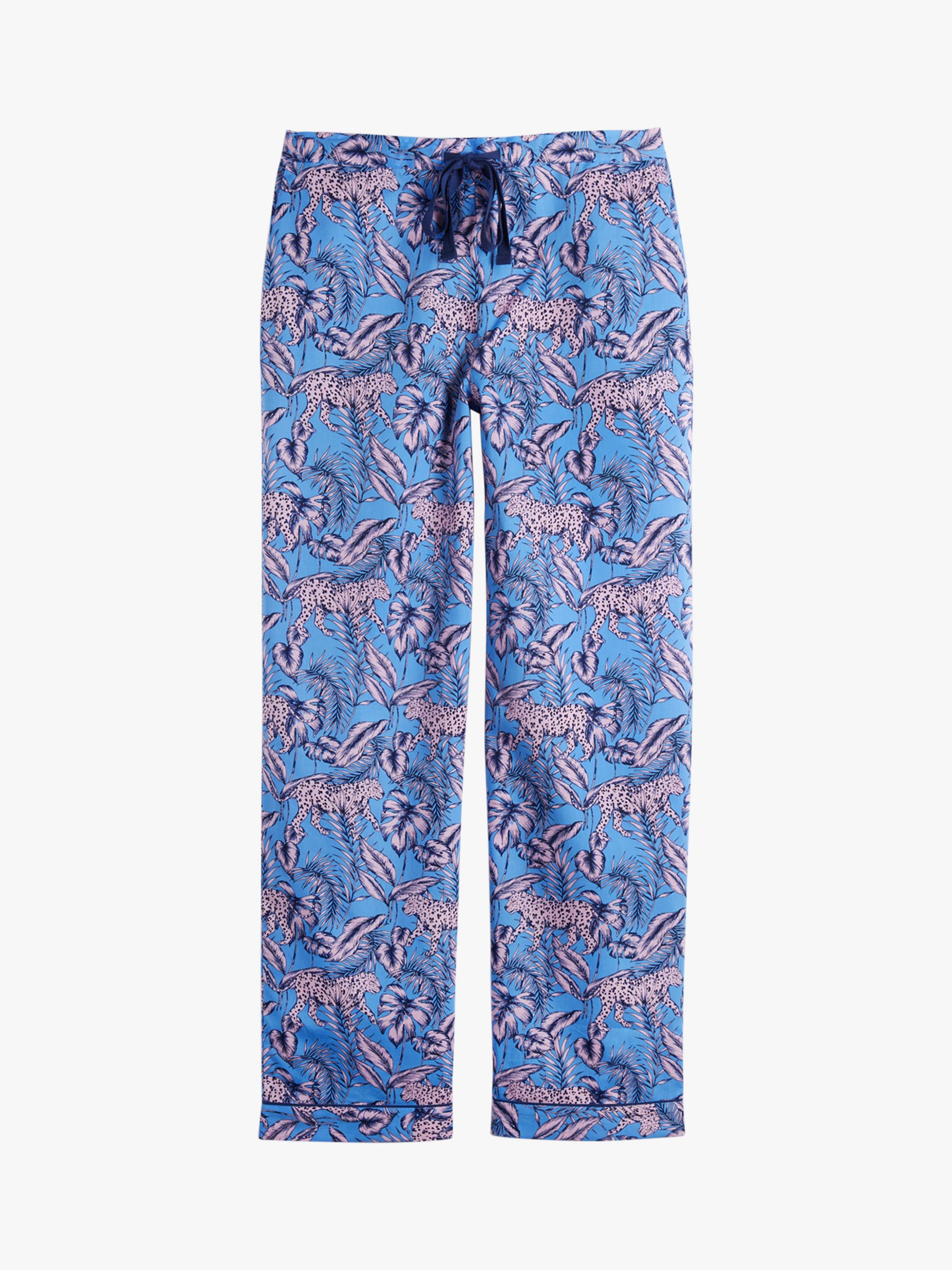 HUSH Isla Jungle Leopard Print Pyjama Bottoms, Pink/Blue at John Lewis &  Partners