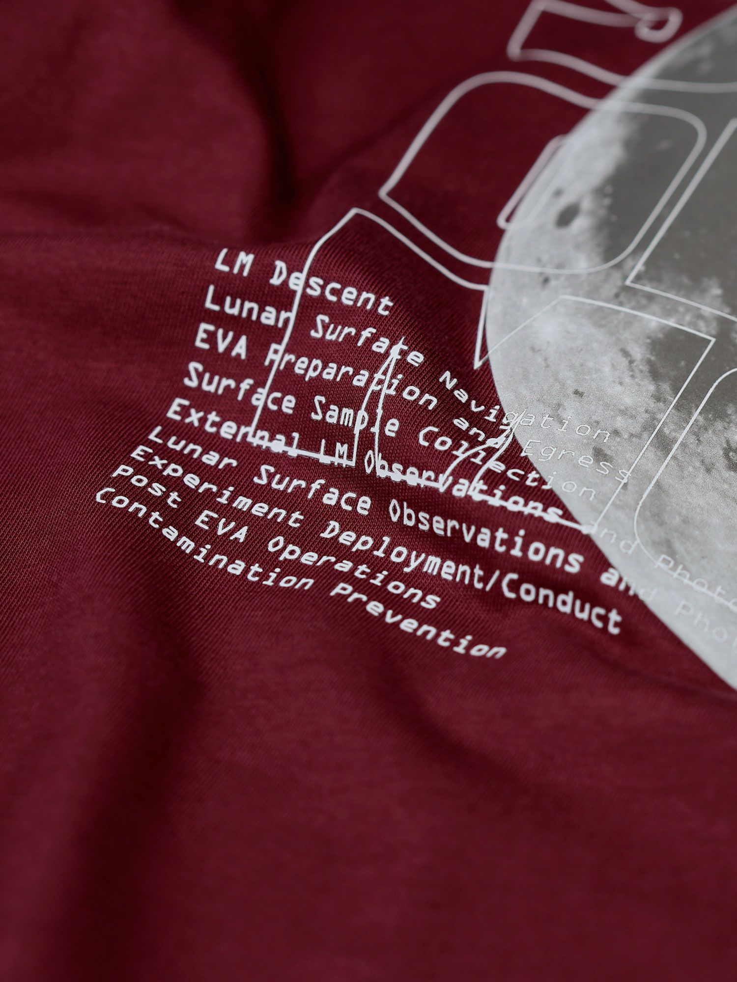 Alpha Industries X NASA Dark Side of the Moon Crew T-Shirt, 184 Burgundy at  John Lewis & Partners