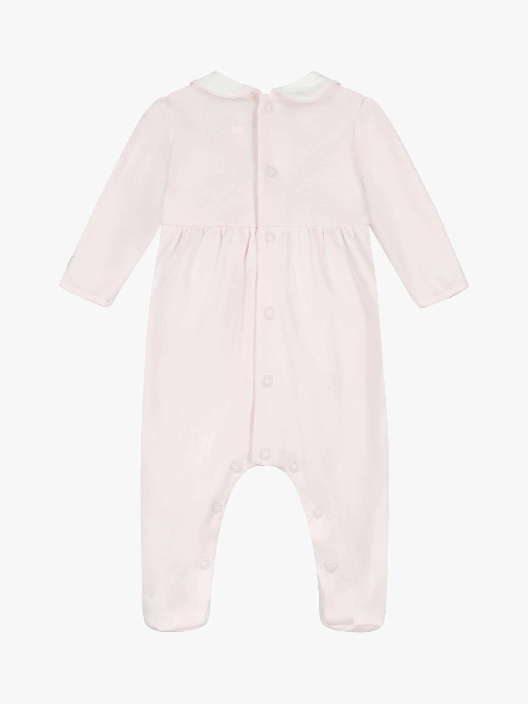 Buy Emile et Rose Baby Dusty Embroidered Yolk All-in-One, Light Pink Online at johnlewis.com