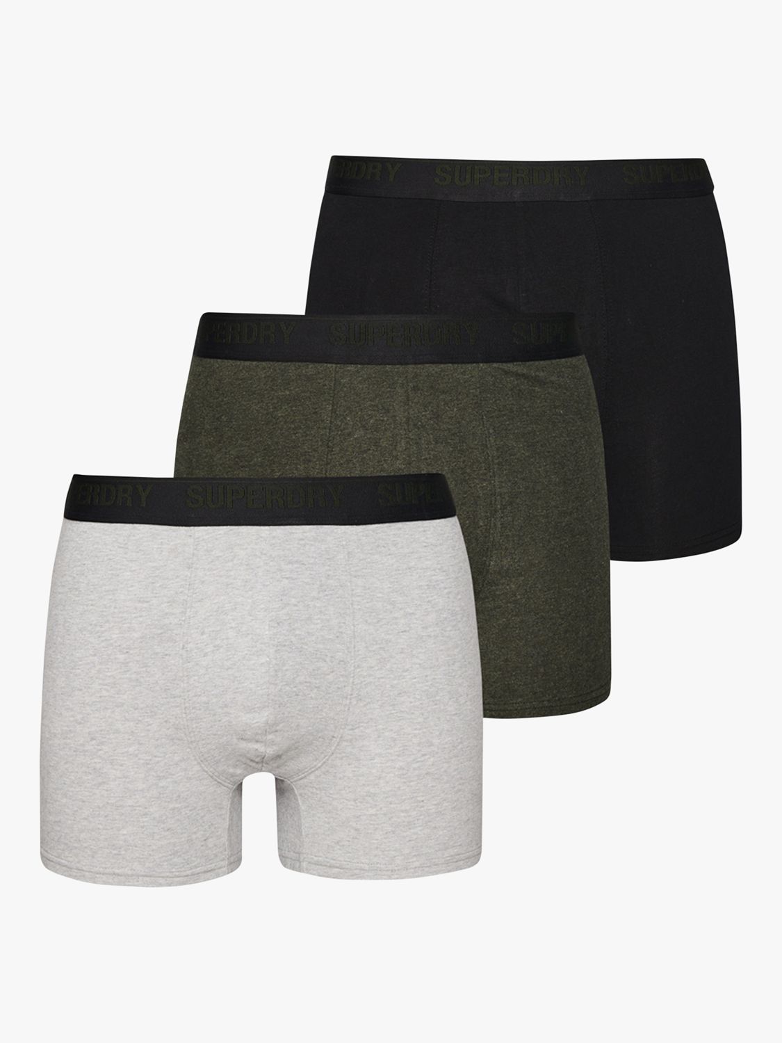 Superdry Organic Cotton Blend Trunks, Pack of 3 at John Lewis & Partners