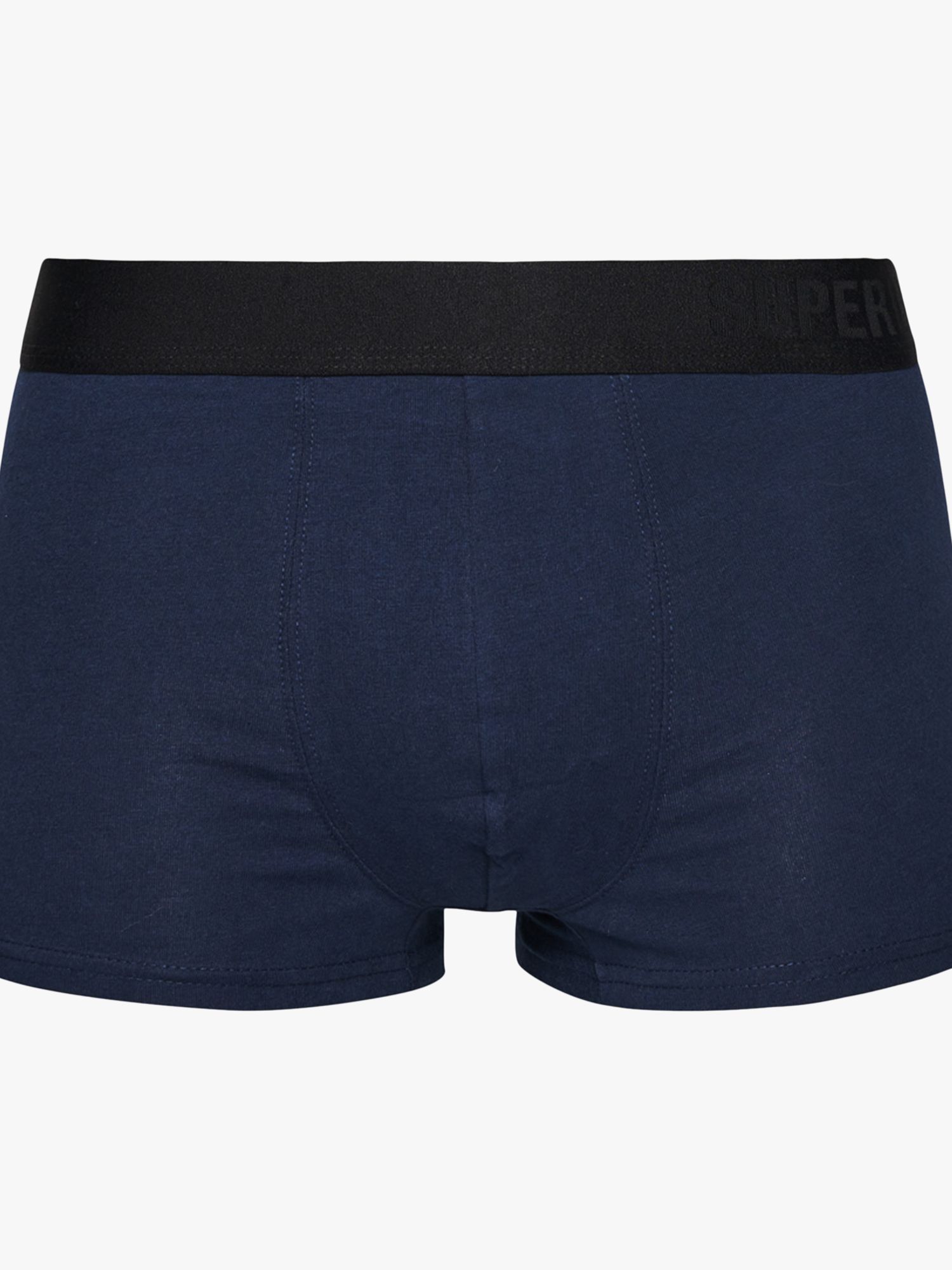 Superdry Organic Cotton Trunk Offset Double Pack, Navy/Burgundy at John ...