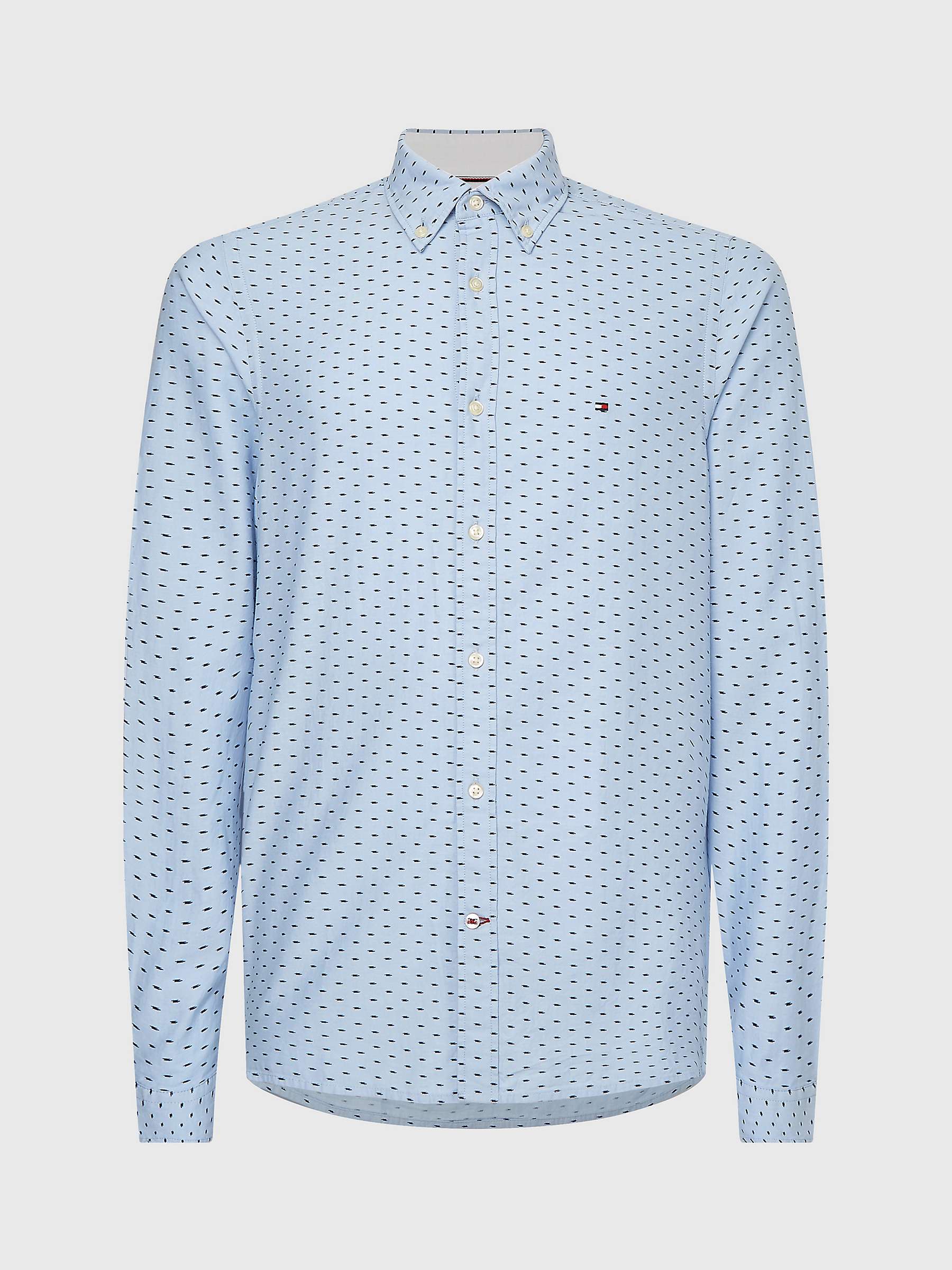 Buy Tommy Hilfiger Mini Print Slim Fit Shirt, Blue Online at johnlewis.com