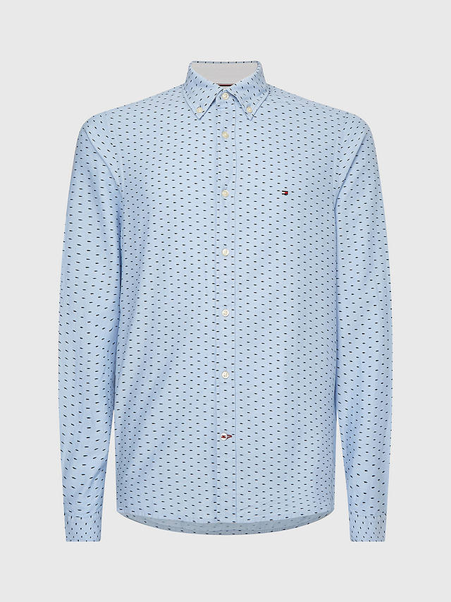 Tommy Hilfiger Mini Print Slim Fit Shirt, Blue